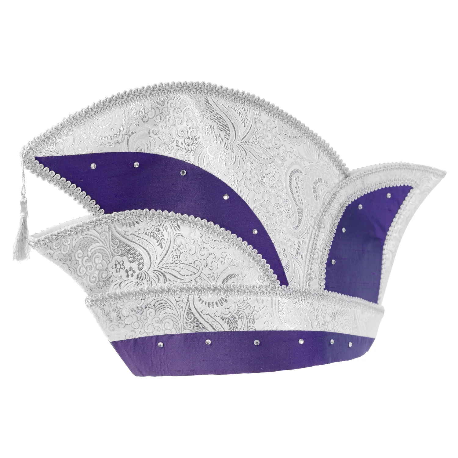 Altenburg Elegant berretto comitato lilla satin argento