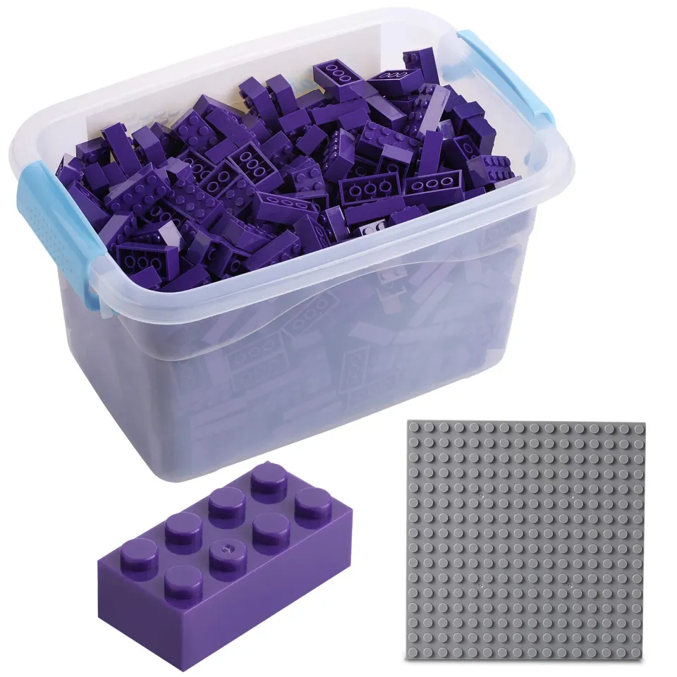 Katara Blocchi Costruzione 520 mattoncini viola con base e box