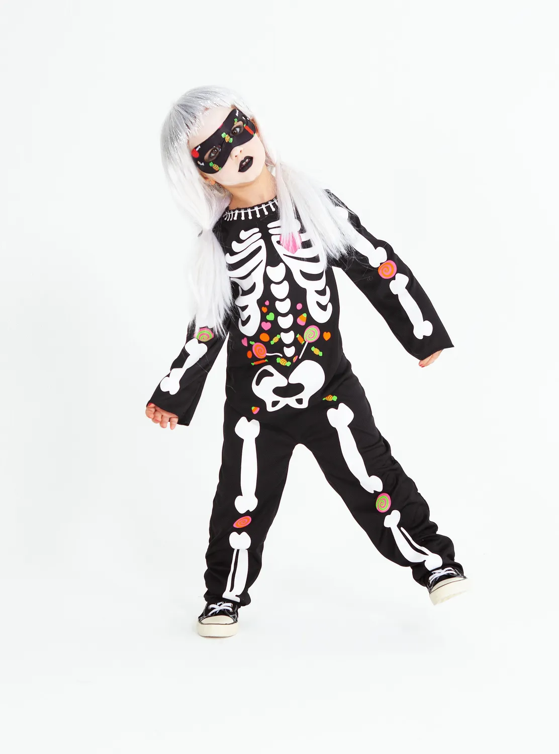 Rubies Candy costume scheletro bambino con maschera