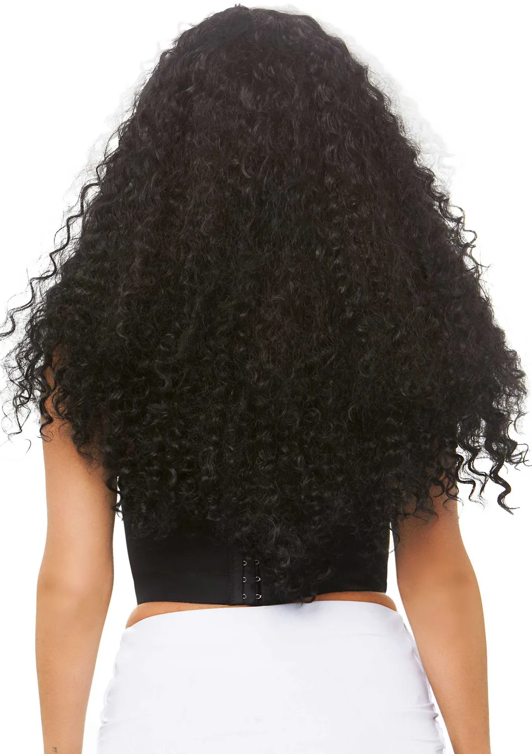 Leg Avenue Long Curly parrucca riccia lunga nero bianco boccoli