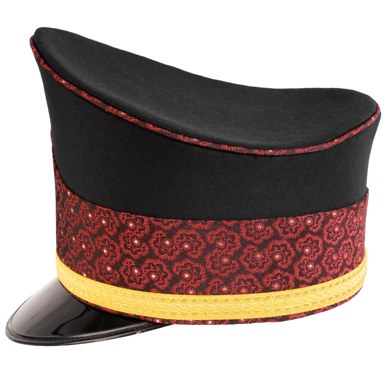 Altenburg Guardia shako nero bordeaux oro parata