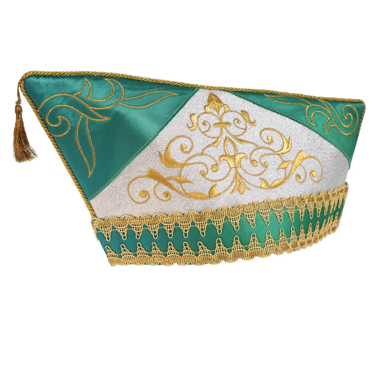 Altenburg barca verde oro cappello comitato ricamo barocco