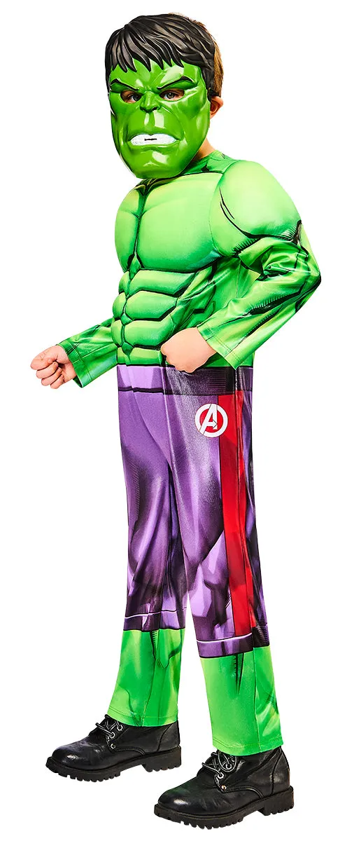 Rubies Hulk Black Line costume bambino verde muscoloso