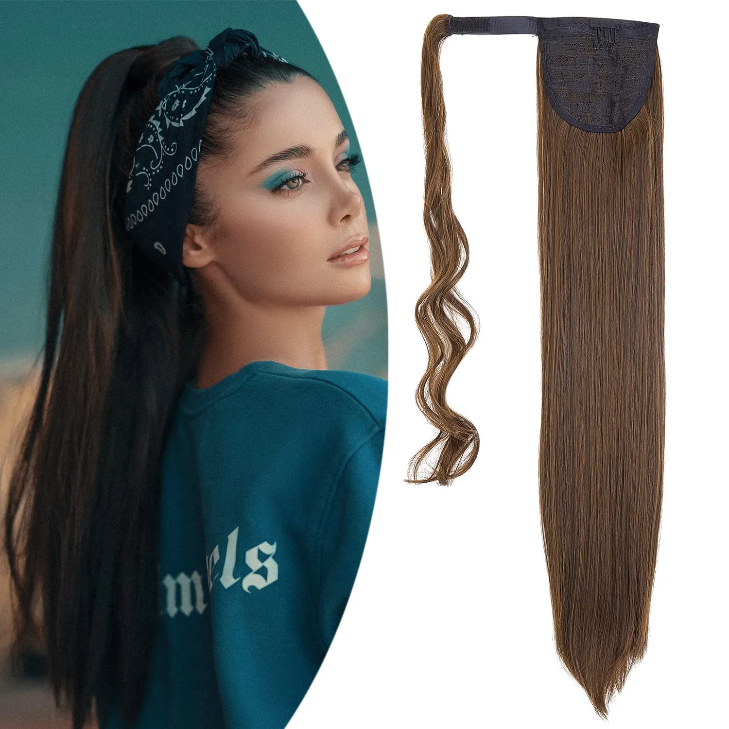 Gairyan Extension coda 60 cm marrone cioccolato liscia