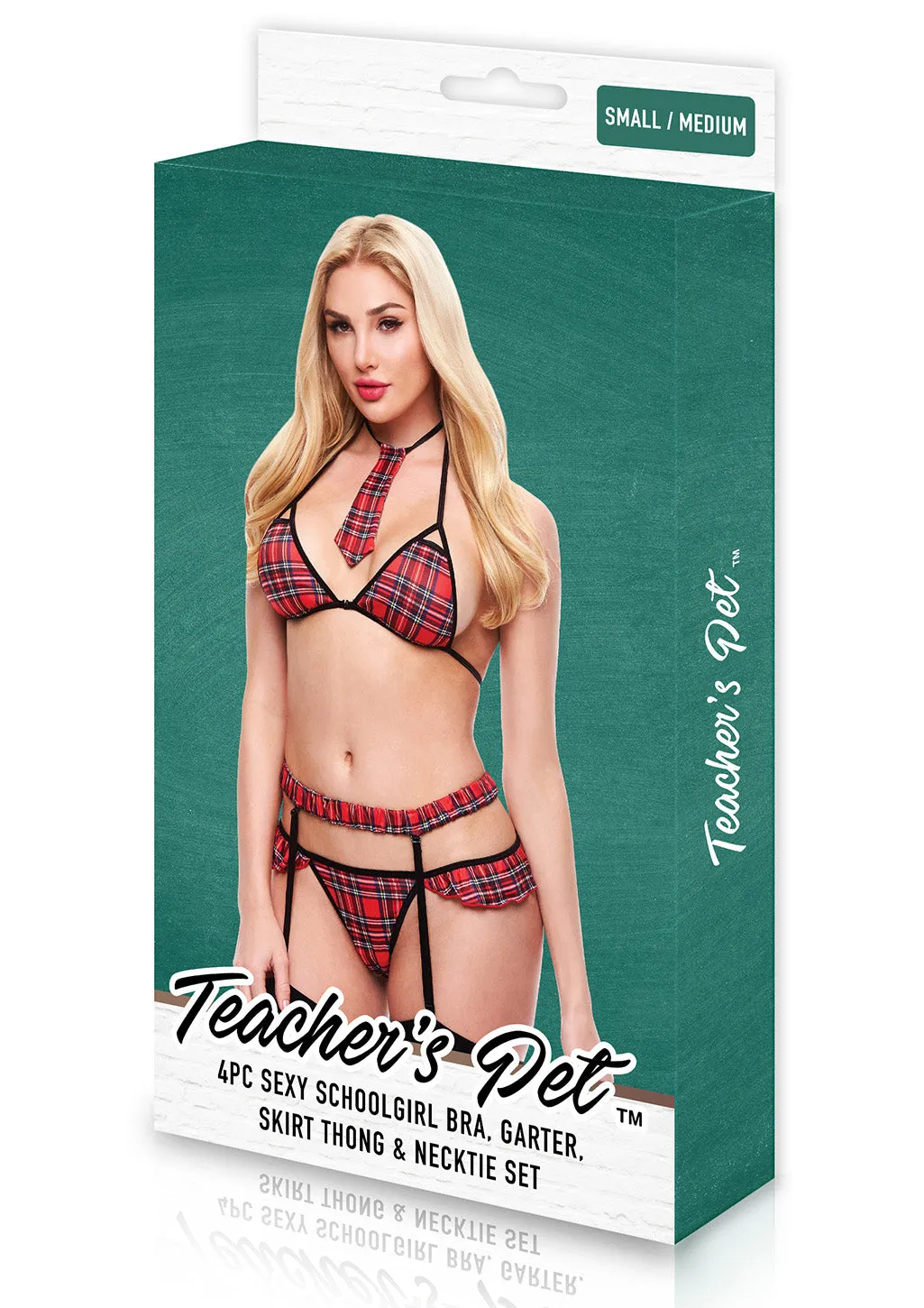 Pleasure Wigs Teacher's Pet Costume Scolara Sexy M/L 4 Pezzi