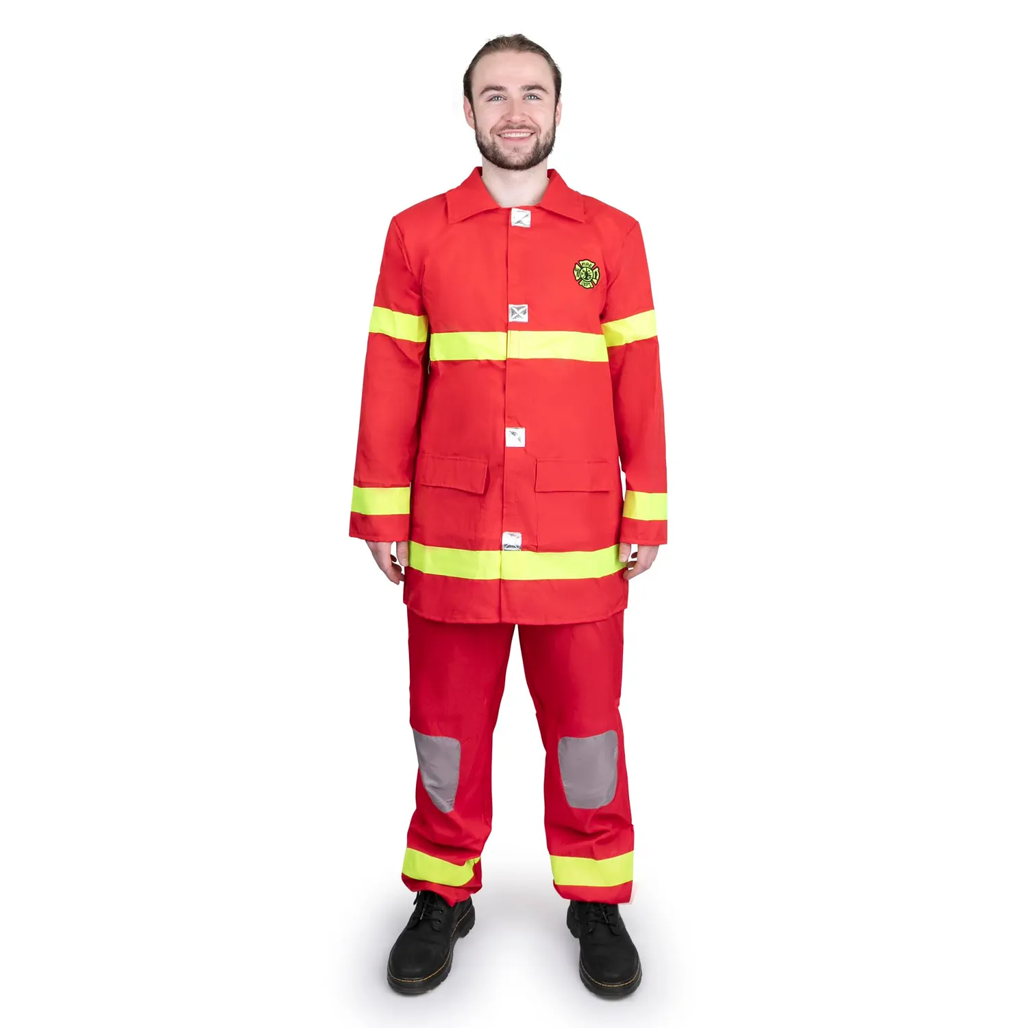 Dress Up America Pompiere costume adulto XXL rosso