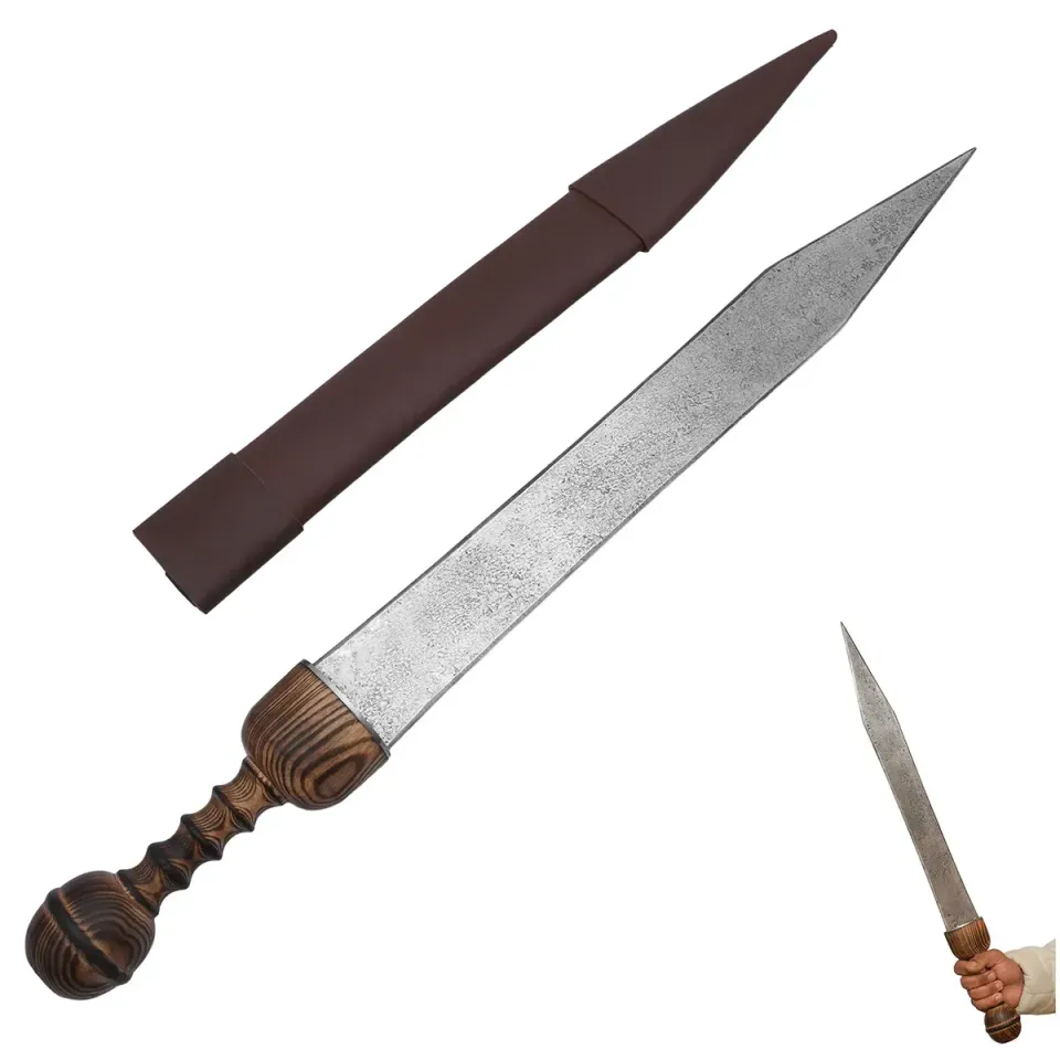 Medieworld Roman Gladius spada acciaio EN45