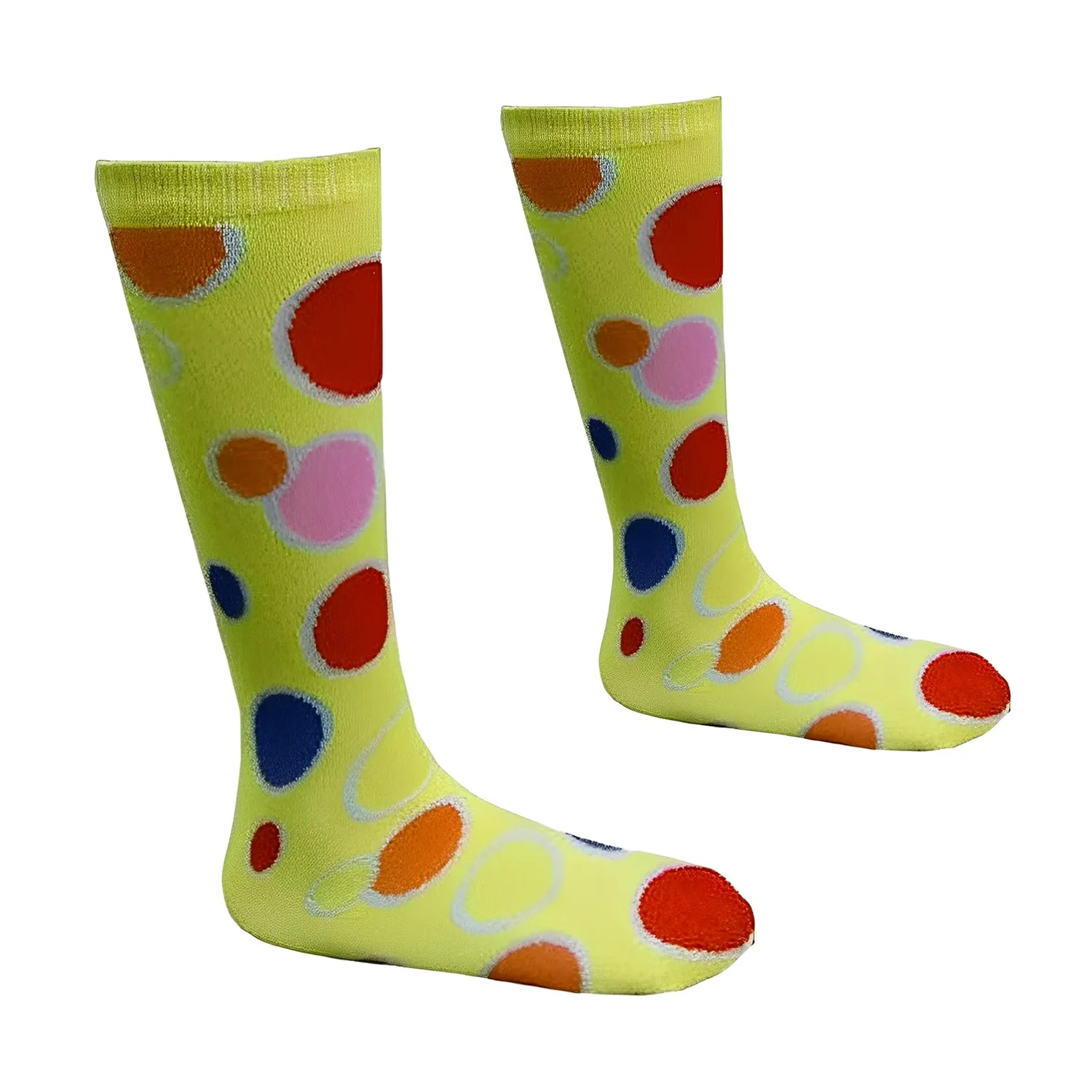 Dress Up America Pois calzini adulti gialli ginocchio
