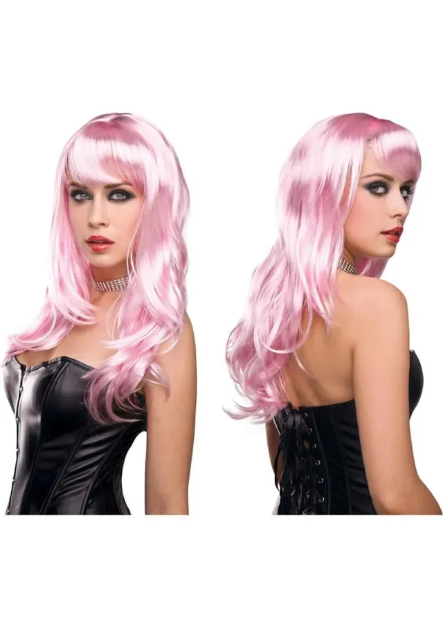 Pleasure Wigs Candy parrucca rosa lunga regolabile