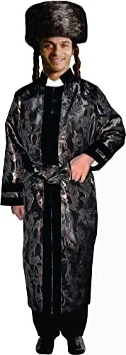 Dress Up America Rabbino Cappotto Nero Bekitcha Adulto S
