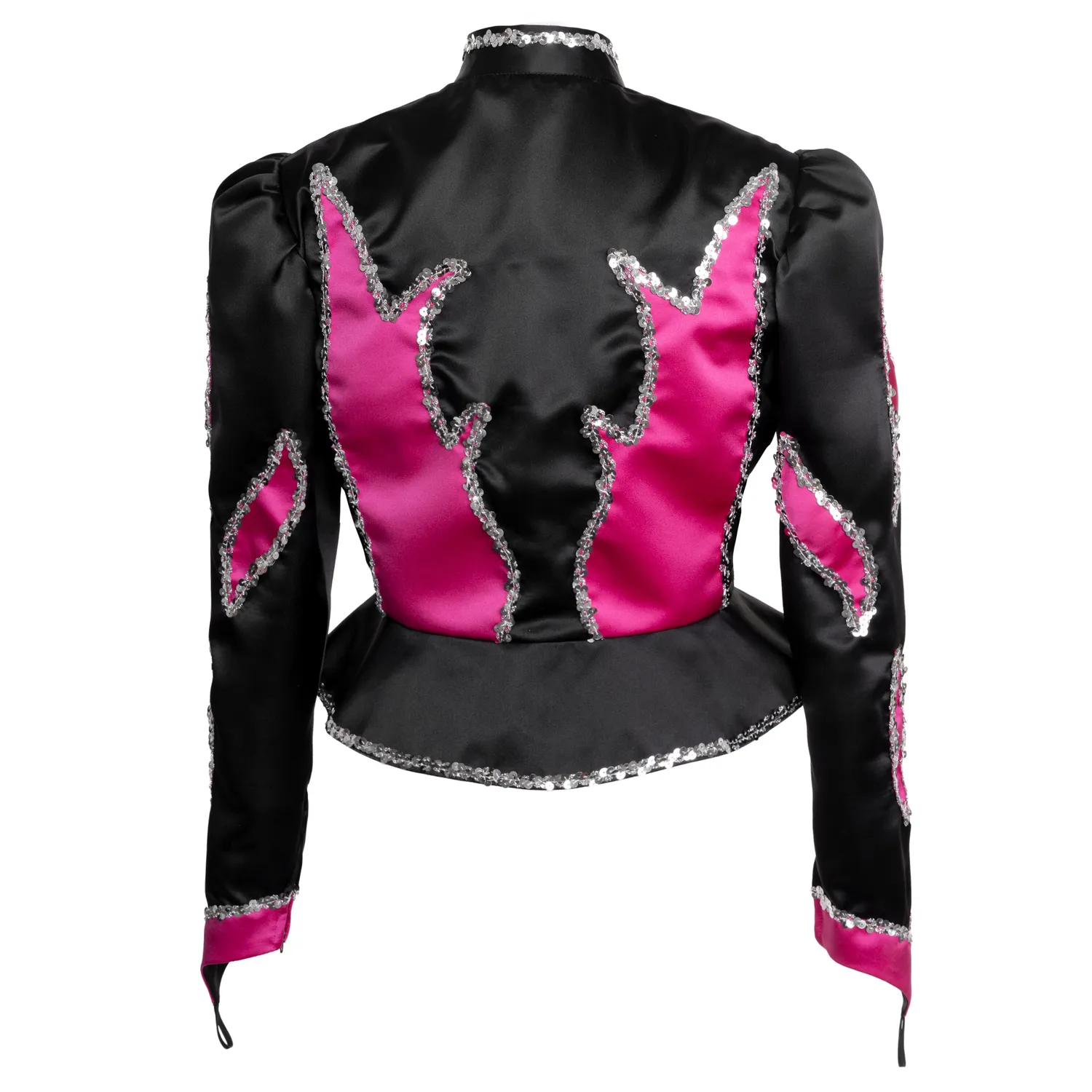 Altenburg abito majorette nero fiamme rosa paillettes