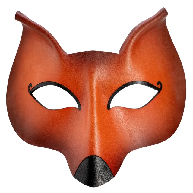Altenburg Volpe de Cuoio maschera veneziana in cuoio dipinta