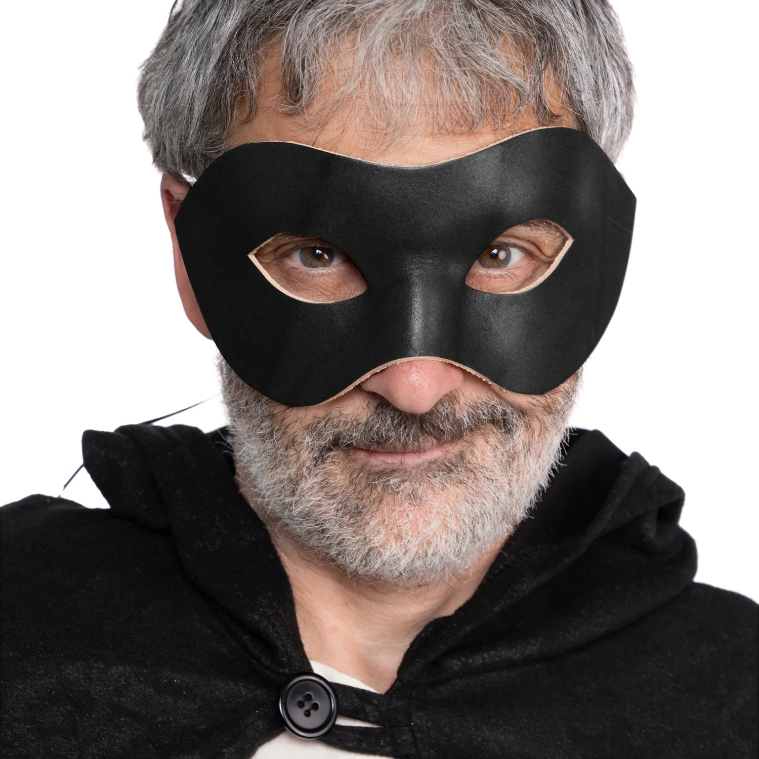 Altenburg Colombina Liscia maschera veneziana nera pelle
