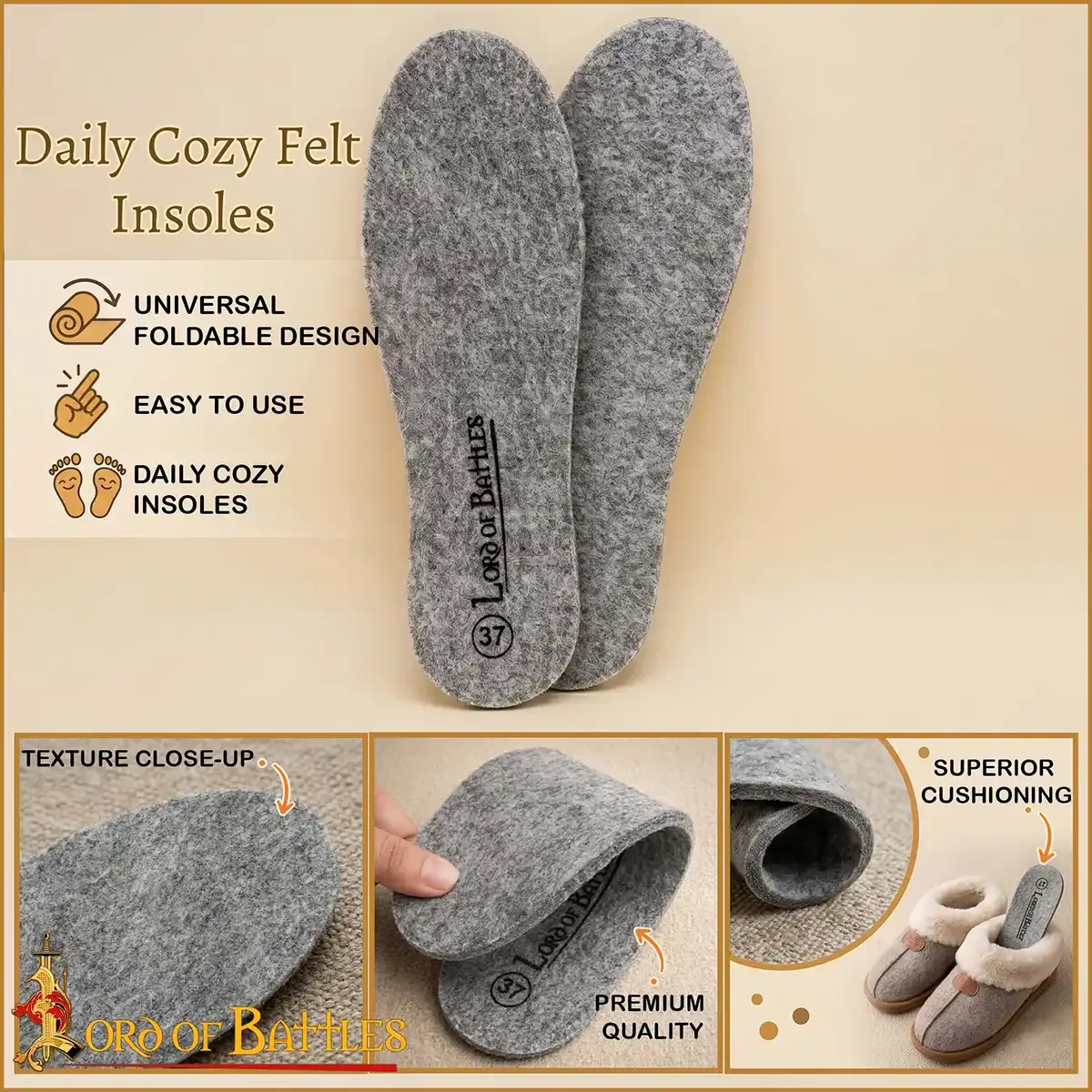 Medieworld Wool Felt Solette lana feltro caldo