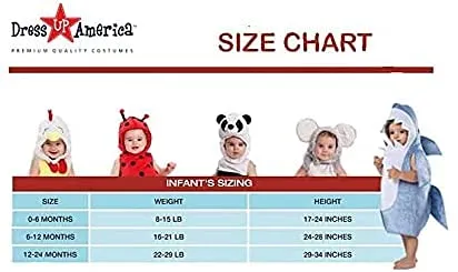 Dress Up America costume leopardo neonato tutina 6-12 mesi