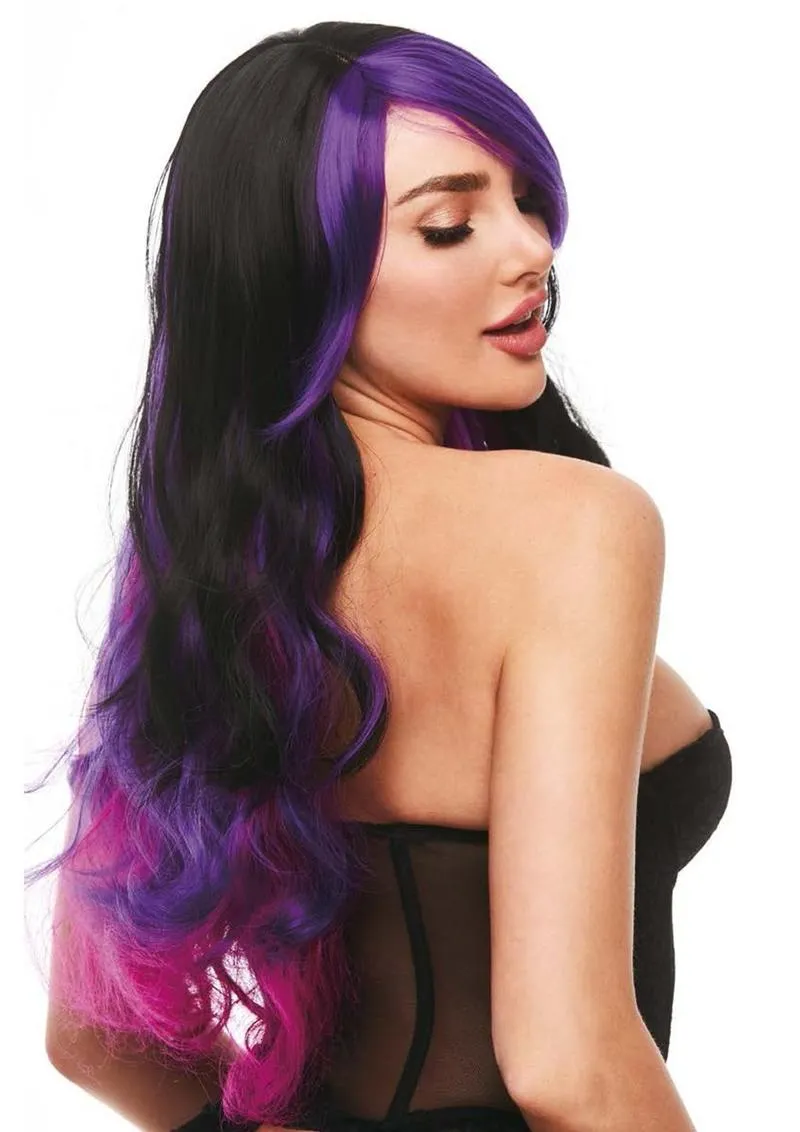 Pleasure Wigs Brandi parrucca nero viola morbida