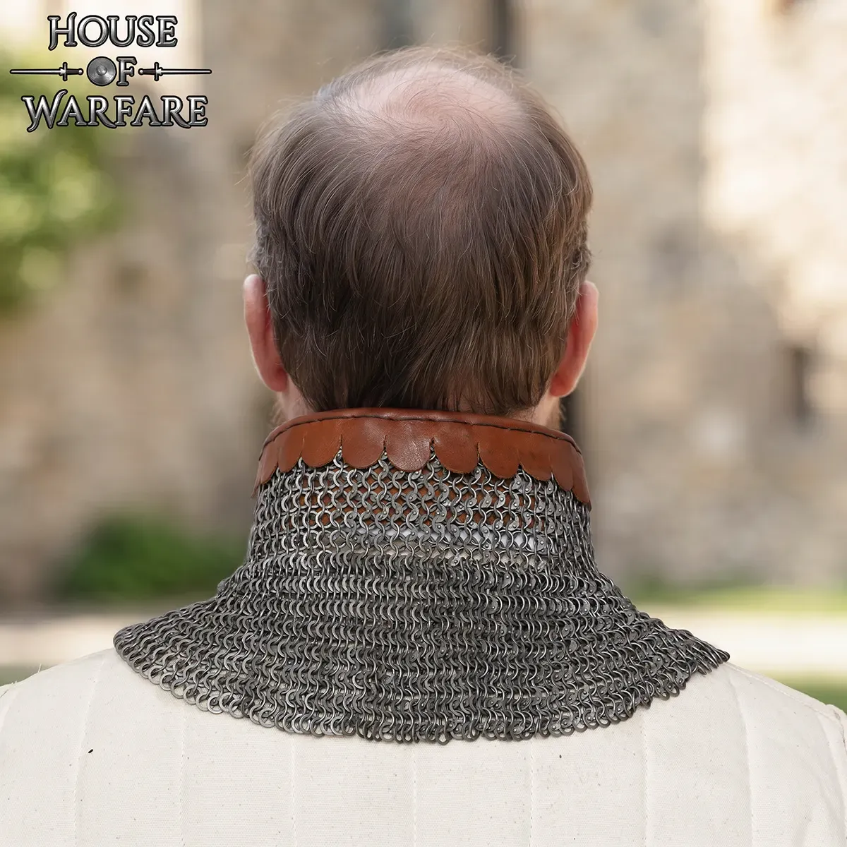 Medieworld Chainmail Gorget 6mm 18 Gauge gorgiera acciaio