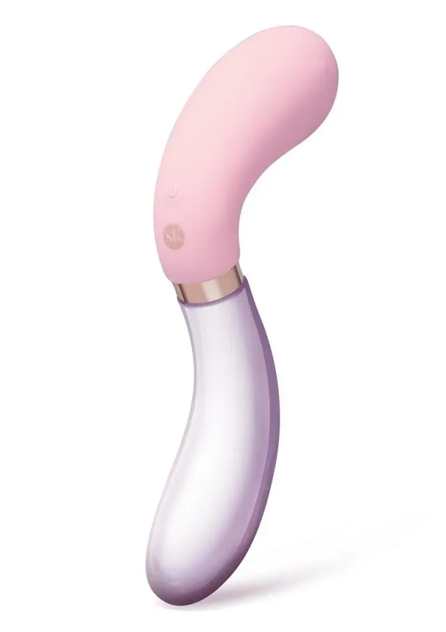 Secret Kisses S-Wand vibratore rosa vetro e silicone
