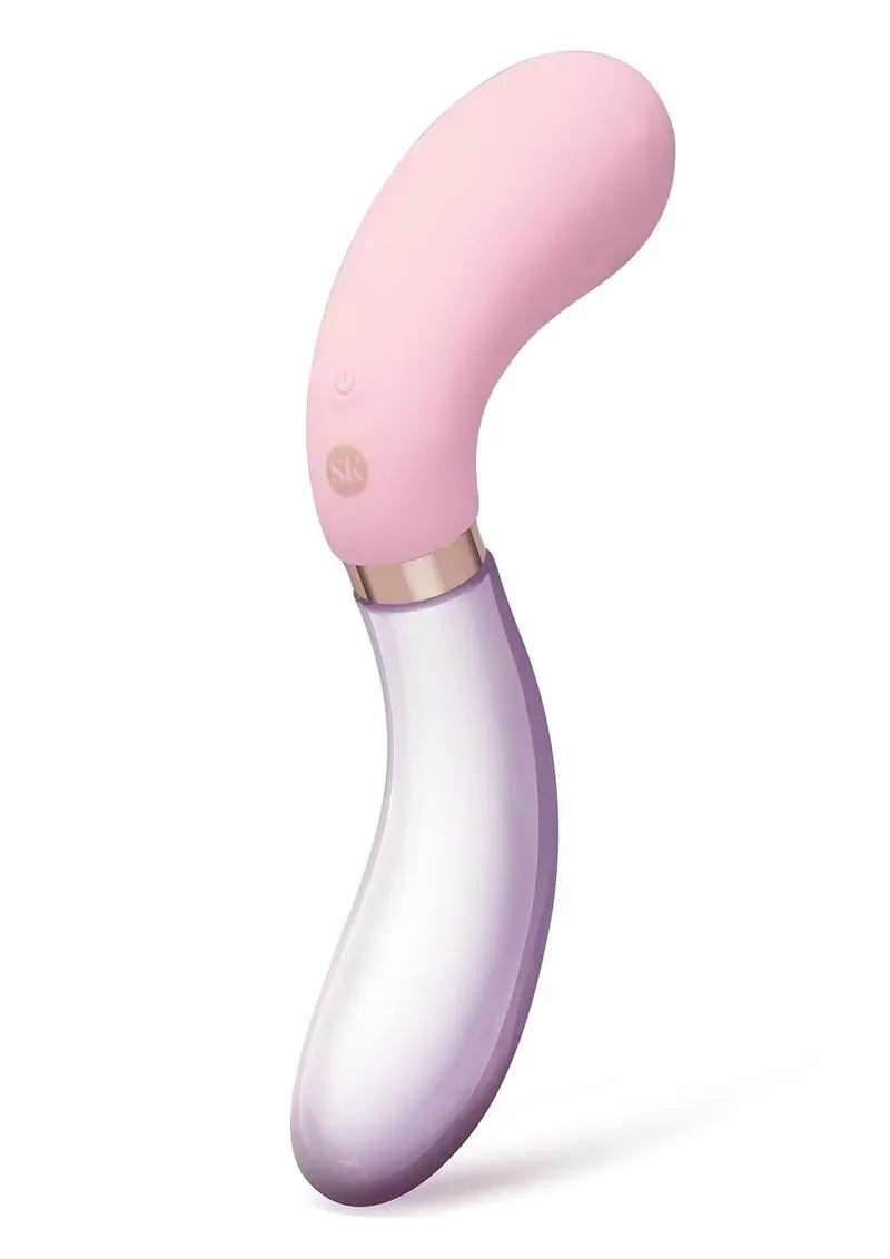 Secret Kisses S-Wand vibratore rosa vetro e silicone