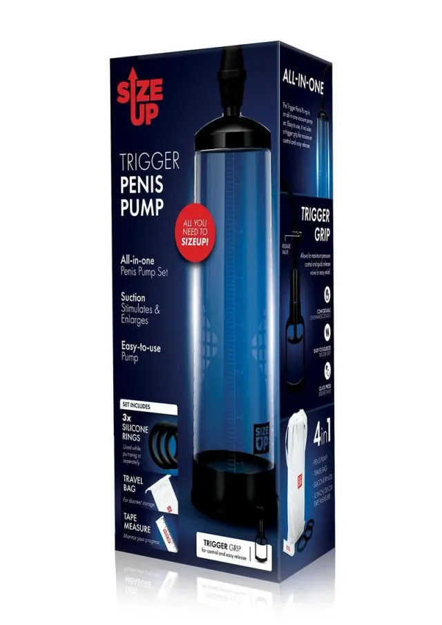 Size Up Trigger penis pump manuale con accessori