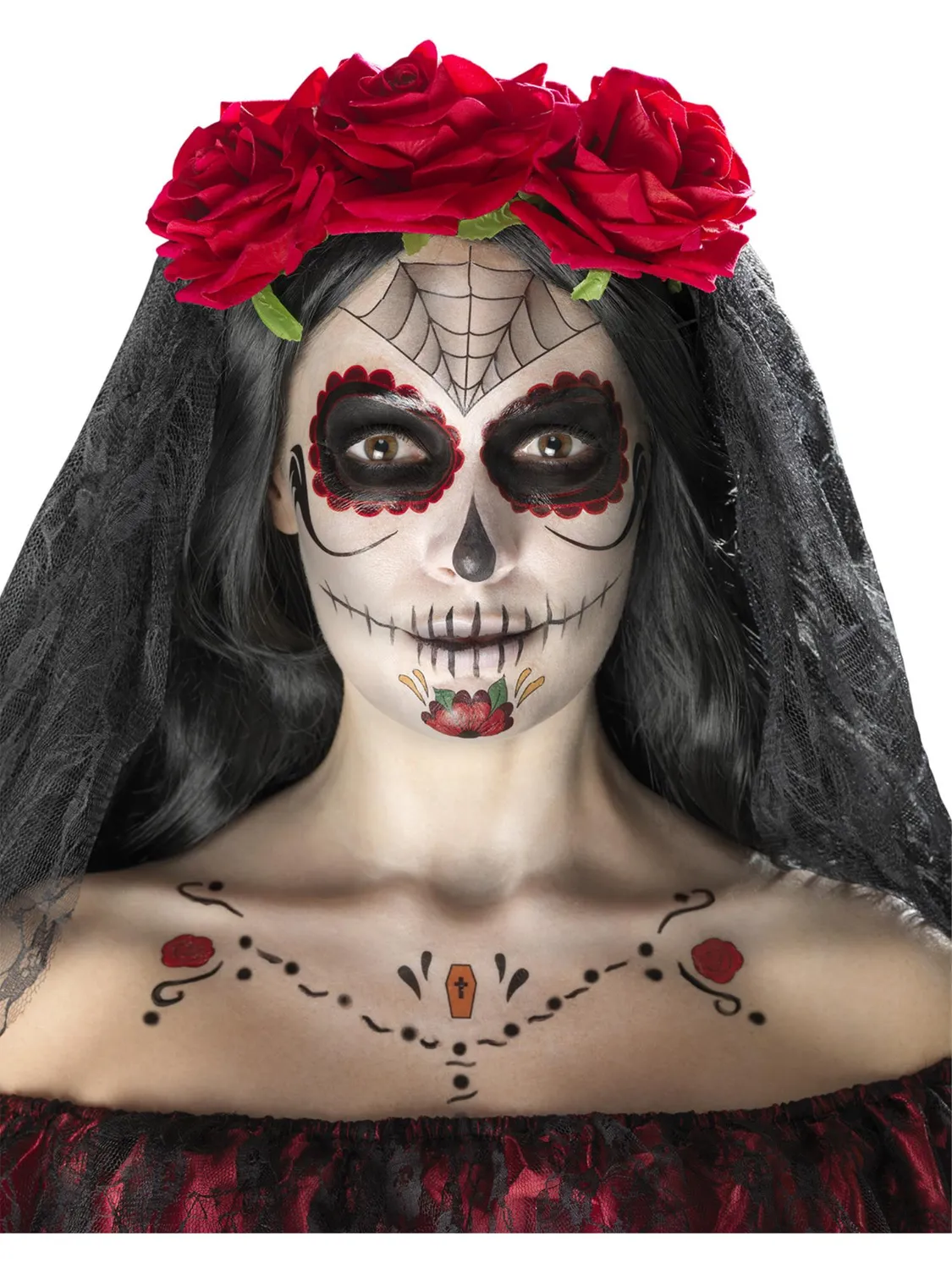 Rubies Giorno dei Morti kit trucco viso Halloween