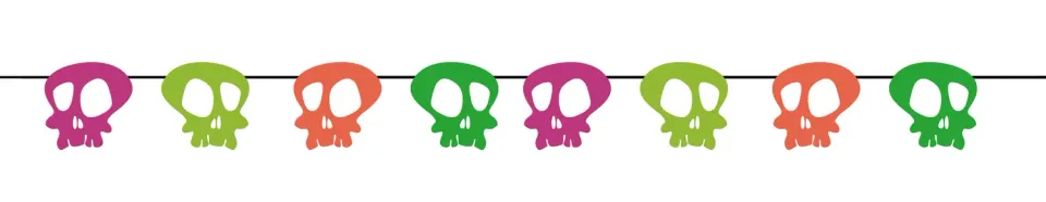 Rubies Teschi ghirlanda neon 2 m Halloween