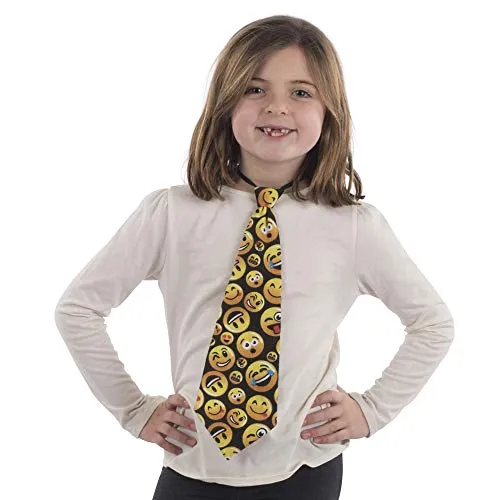 Dress Up America Emoji cravatta gialla smile 185 cm poliestere