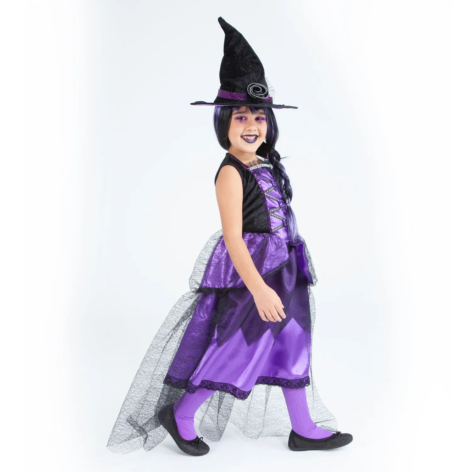 Rubies Strega Chic Viola Costume Bambina S M L