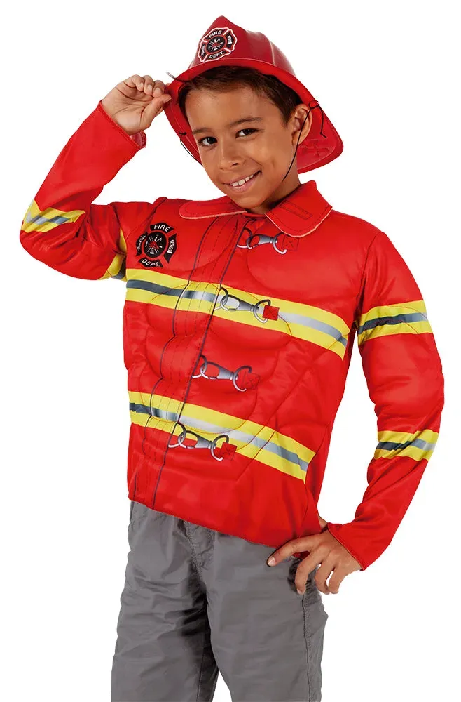 Rubies Super Pompiere costume bambino M muscoli