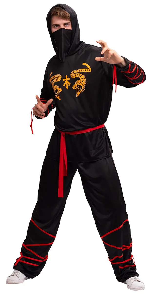 Rubies Costume Ninja Adulto MST nero classico