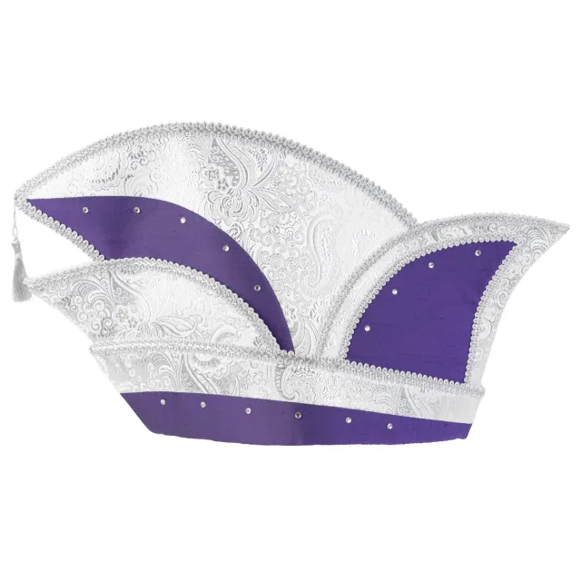 Altenburg Elegant berretto comitato lilla satin argento