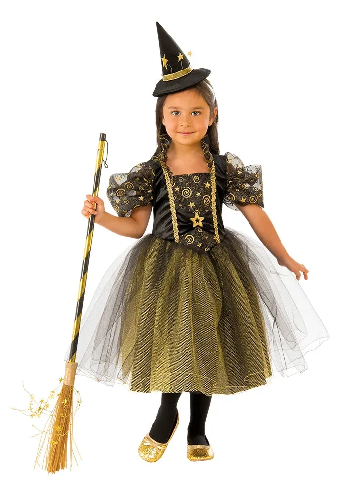 Rubies Strega Stellina costume bambina dorato cappello