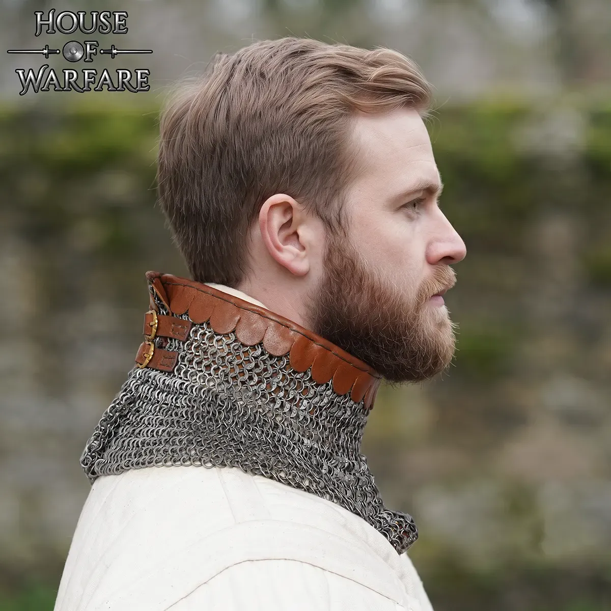Medieworld Chainmail Gorget 6mm 18 Gauge gorgiera acciaio