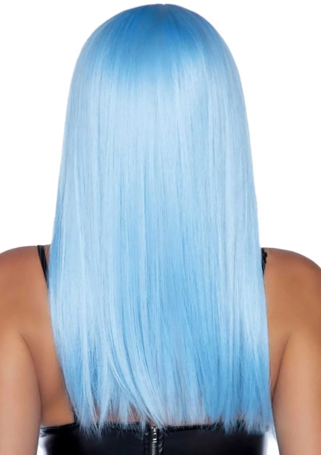 Leg Avenue Long Straight Bang parrucca rosa blu pastello O/S