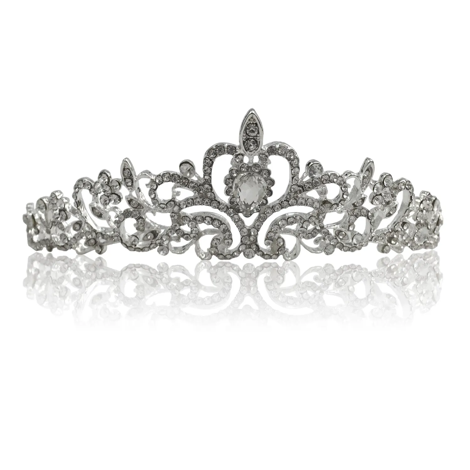 Katara 1738 Mini Diadema 1 Tiara Sposa Argento