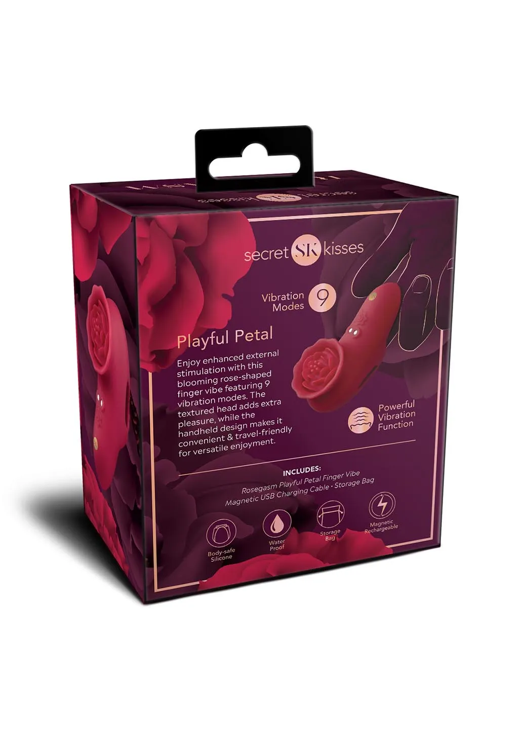 Secret Kisses Rosegasm Petal vibratore dito rosso