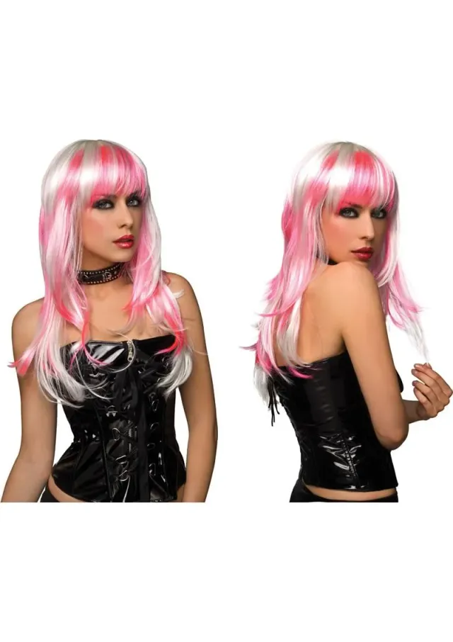 Pleasure Wigs Courtney Parrucca Rosso Nera Punk
