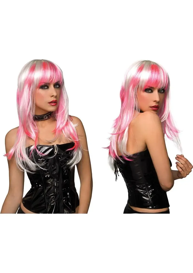 Pleasure Wigs Courtney Parrucca Rosso Nera Punk