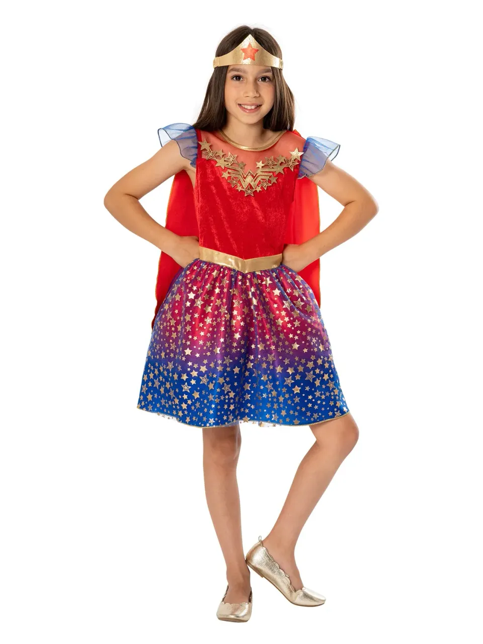 Rubies Wonder Woman Deluxe costume bimba mantello S