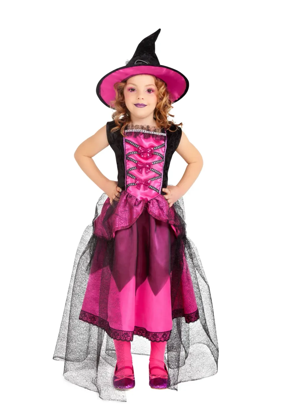 Rubies Strega Chic Rosa Costume Bambina Halloween