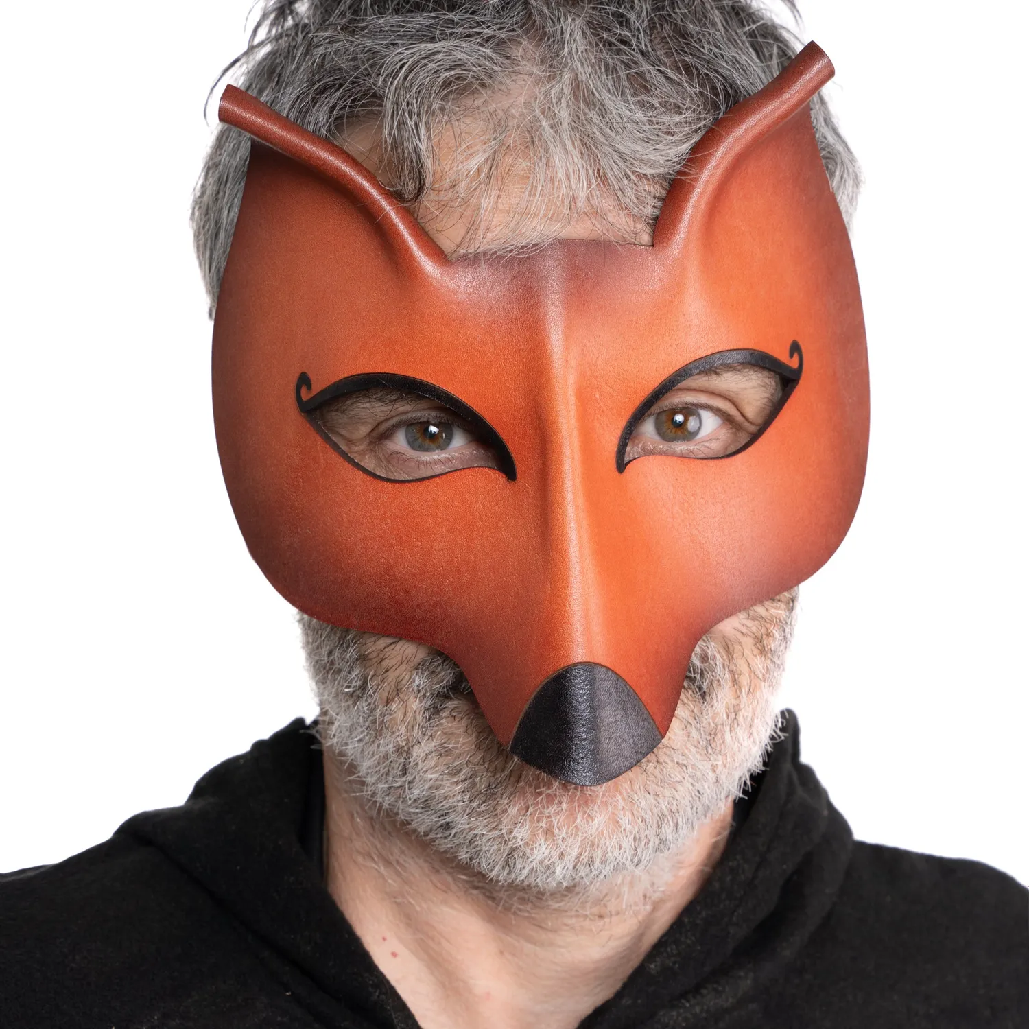 Altenburg Volpe de Cuoio maschera veneziana in cuoio dipinta