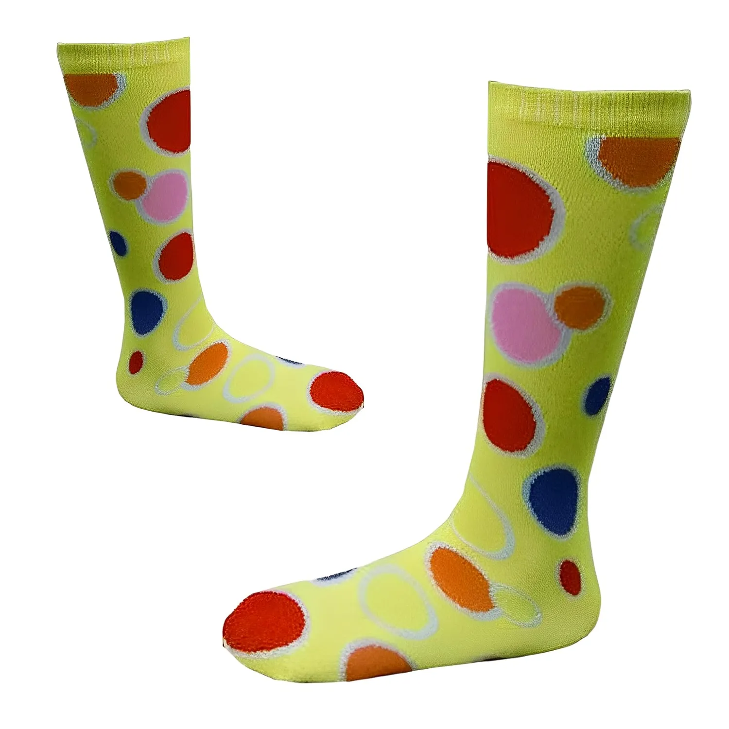Dress Up America Pois calzini adulti gialli ginocchio