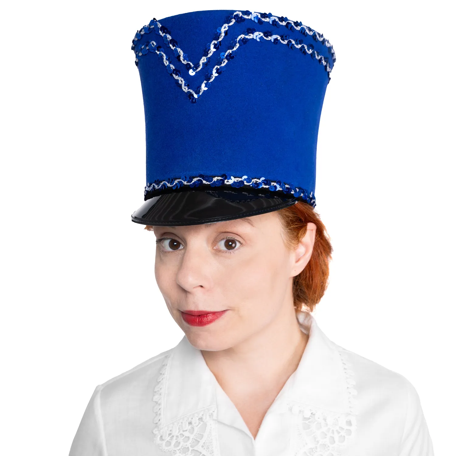 Altenburg shako guardia blu cappello scintille taglie