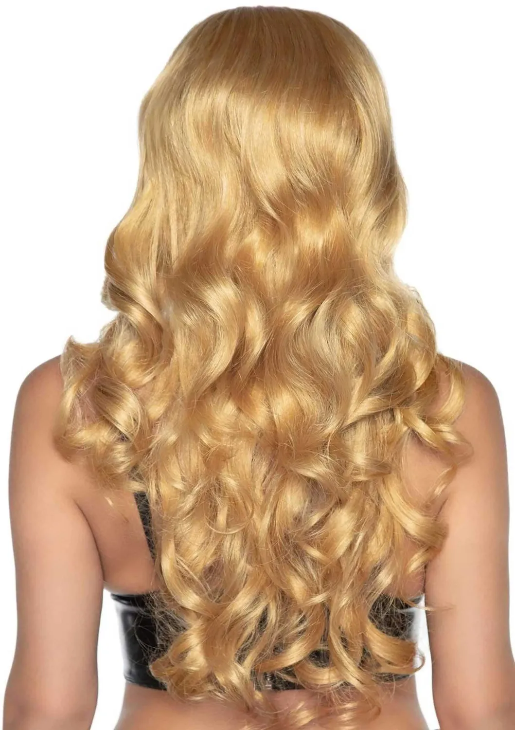 Leg Avenue Long Curly Bang Wig parrucca bionda lunga con treccia