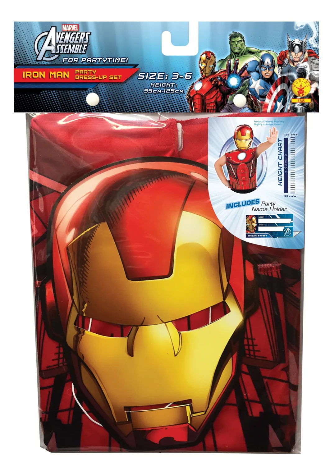 Rubies Iron Man Partytime set maglietta e maschera