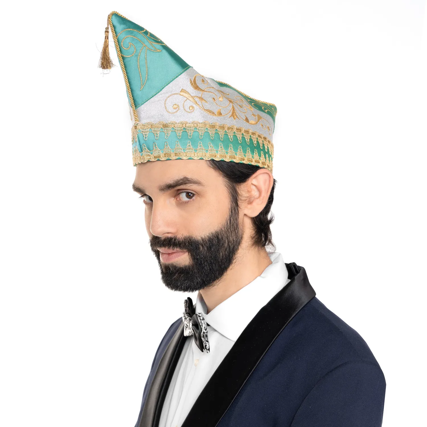 Altenburg barca verde oro cappello comitato ricamo barocco