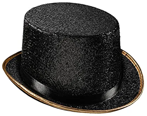 Dress Up America Cilindro cappello nero lucido adulto