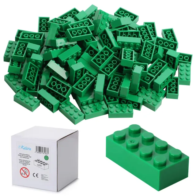 Katara 120 Mattoncini Costruzioni 4x2 Verdi 120 pezzi base