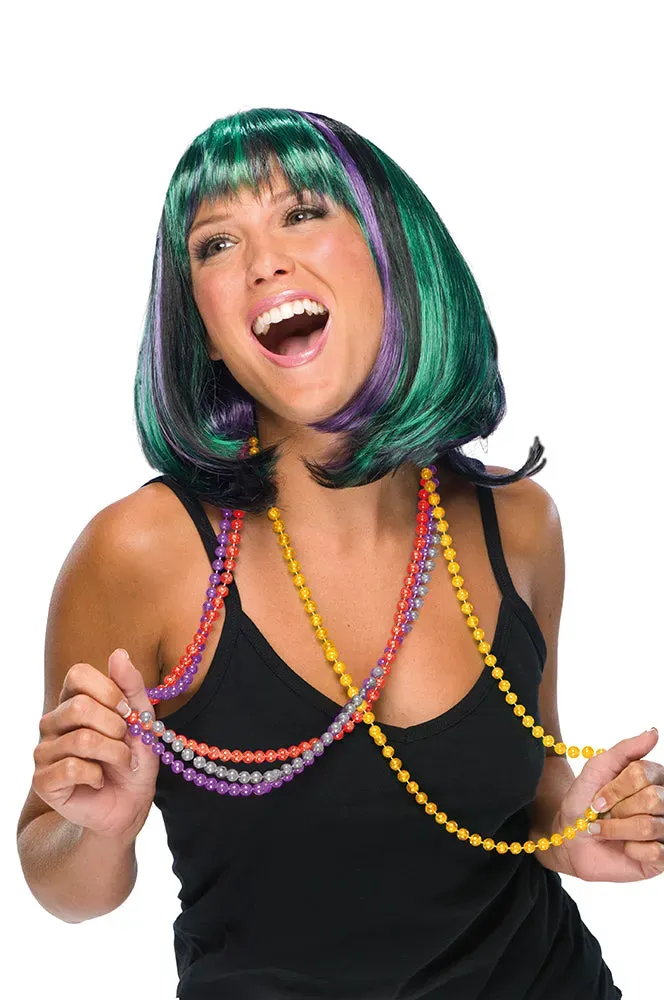 Rubies Mardi Gras Collana Carnevale OS Multicolore