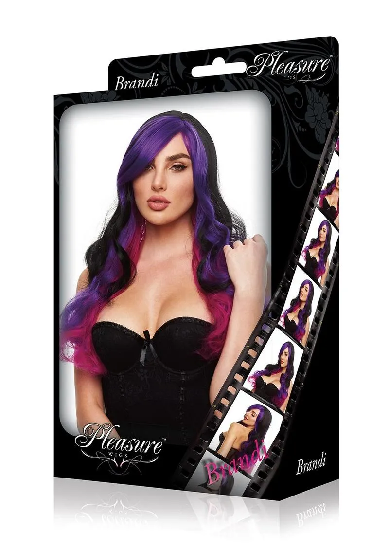 Pleasure Wigs Brandi parrucca nero viola morbida